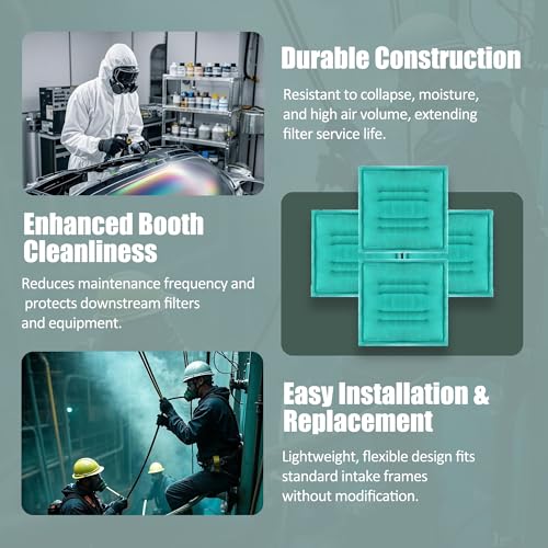 Paint Booth Tacky Filter Intake in Spray Booth with Wire Support Frame