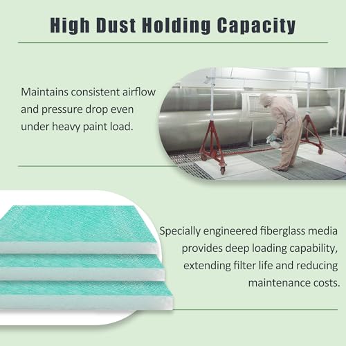 Fiberglass Exhaust Air Filter, 15g Paint Booth Filter