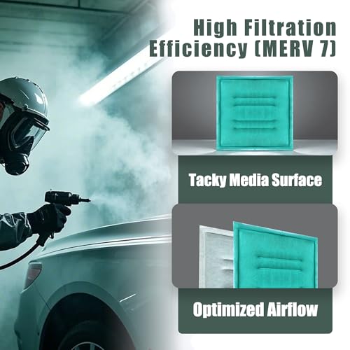 Paint Booth Tacky Filter Intake in Spray Booth with Wire Support Frame